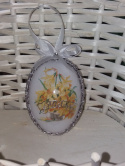 Rękodzieło Artystyczne Jajko Wielkanocne średnie Akryl + decoupage