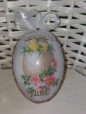 Rękodzieło Artystyczne Wielkanocne Duże Jajko Akryl + decoupage